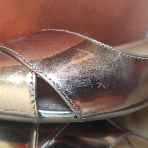 Calvin Klein 'Gailia' Leather Pointy Toe copper Flat - Picture 7 of 10